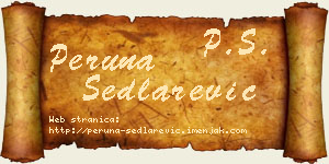 Peruna Sedlarević vizit kartica